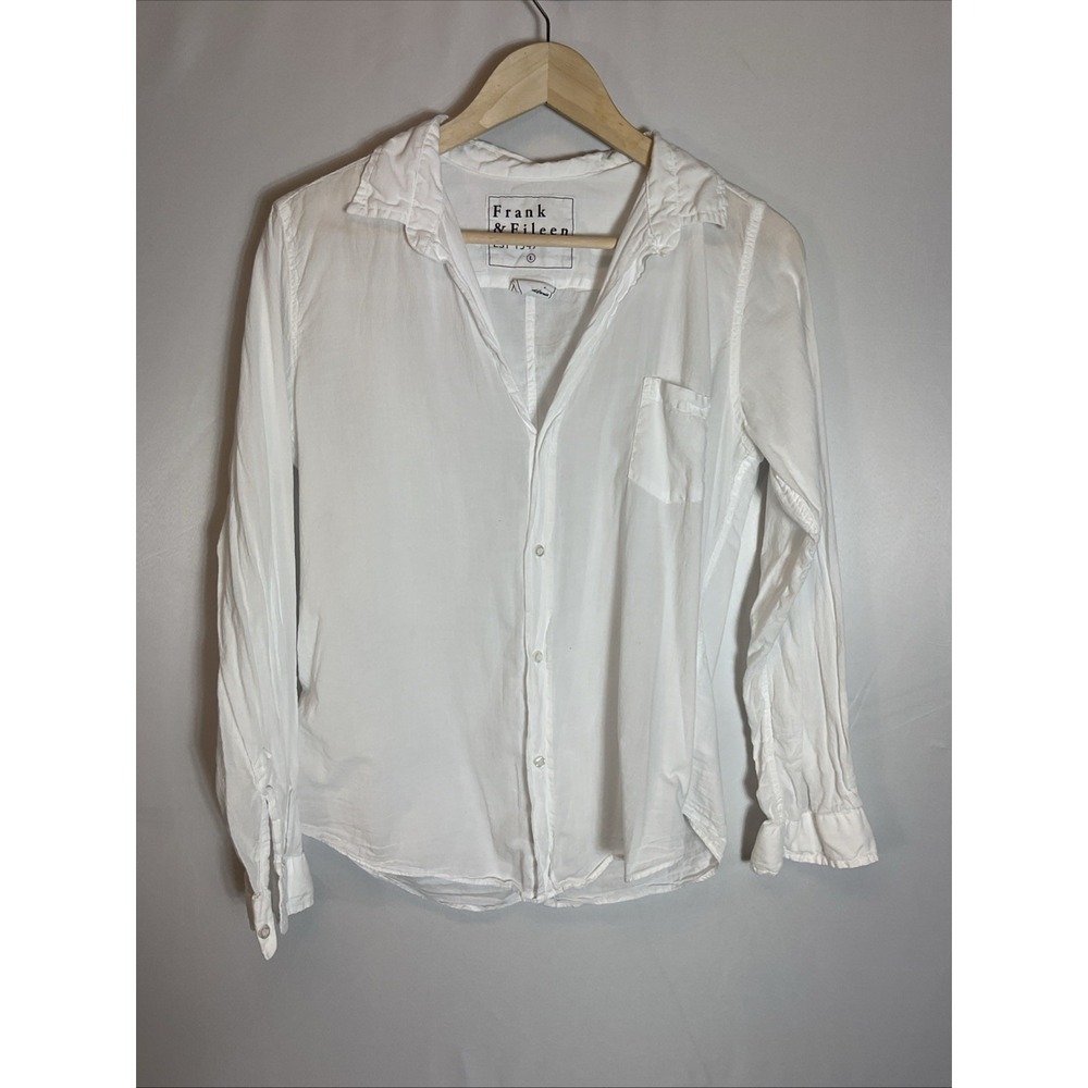 Frank & Eileen Barry Shirt Size Large lightweight coastal Beach button down